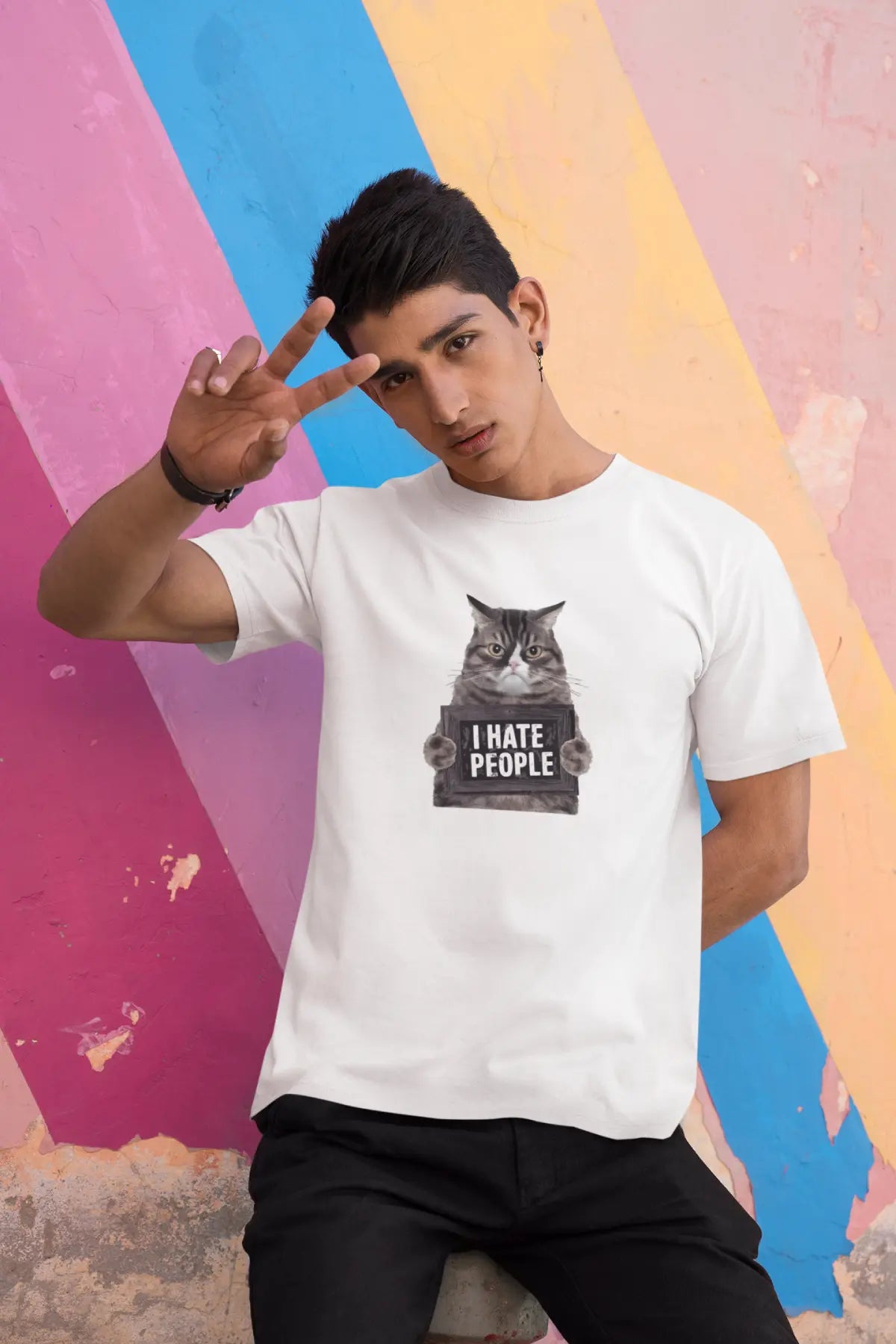 Regular fit T-shirt: INTROVERT CAT