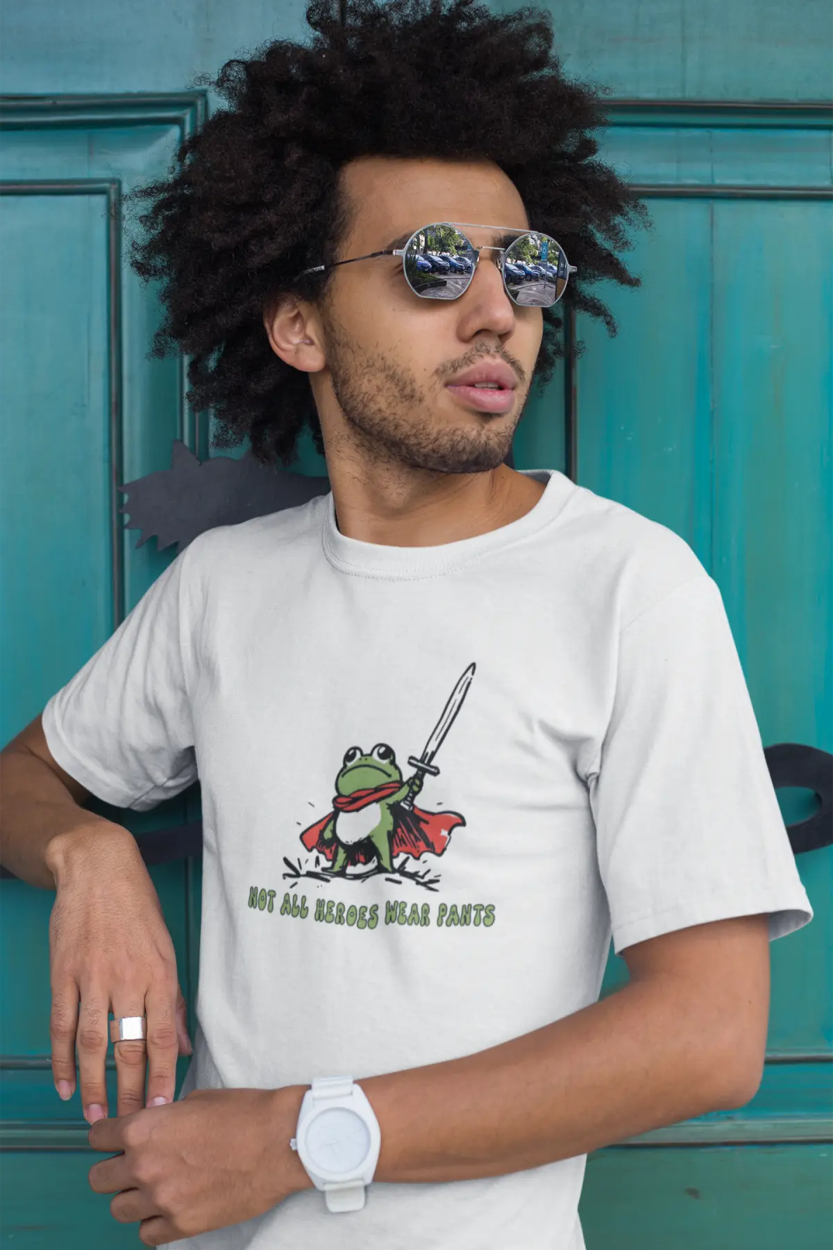 Regular fit T-shirt: NOT ALL HEROES WEAR PANTS