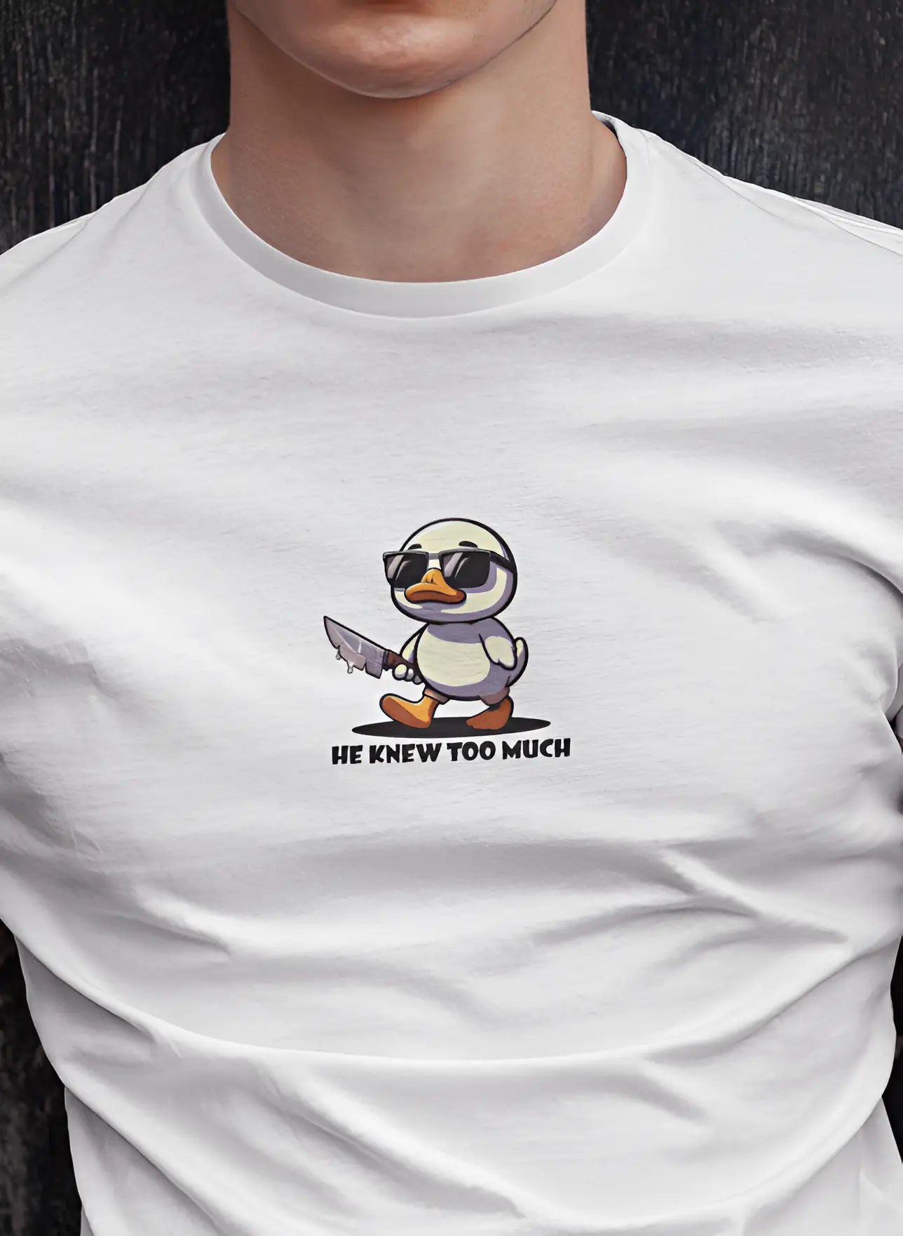 Regular fit T-shirt: HE KNEW TOO MUCH
