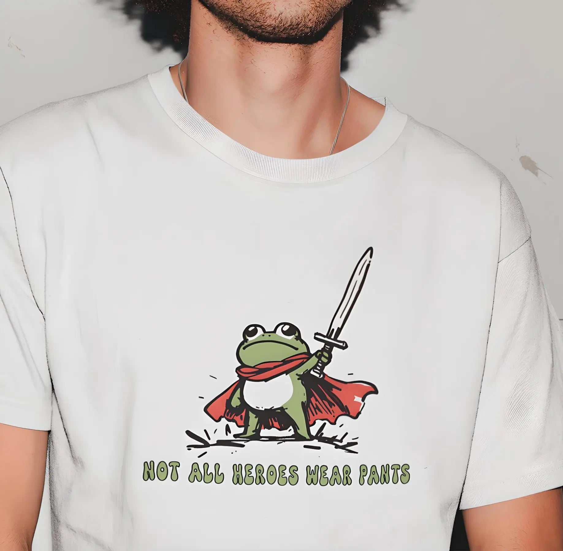 Regular fit T-shirt: NOT ALL HEROES WEAR PANTS